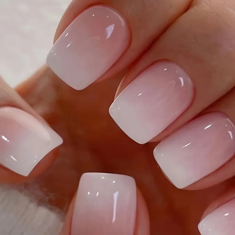 24-Piece Shiny Gradient Press-On Nails | Sweet Girl Style Press-On Nails QXL