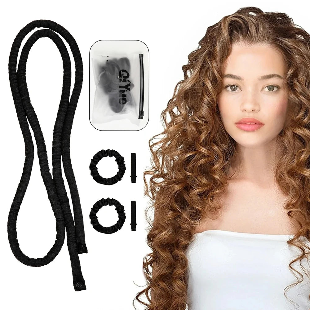 Heatless Curling Rod Headband | Silk Ribbon Overnight Curls Kit Heatless Hair Curler QXL
