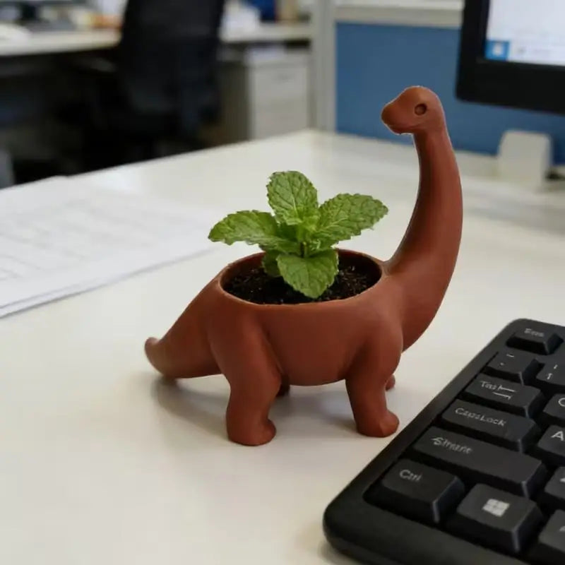 Dinosaur Planter Pot with Drainage | Succulents & Herbs Novelty Planter Pot QXL