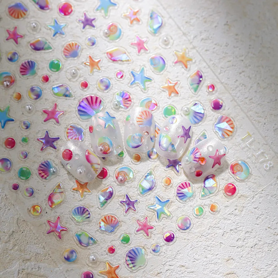 5D Ocean Nail Art Stickers – Fish, Dolphin & Seahorse Decals Nail Art Stickers QXL