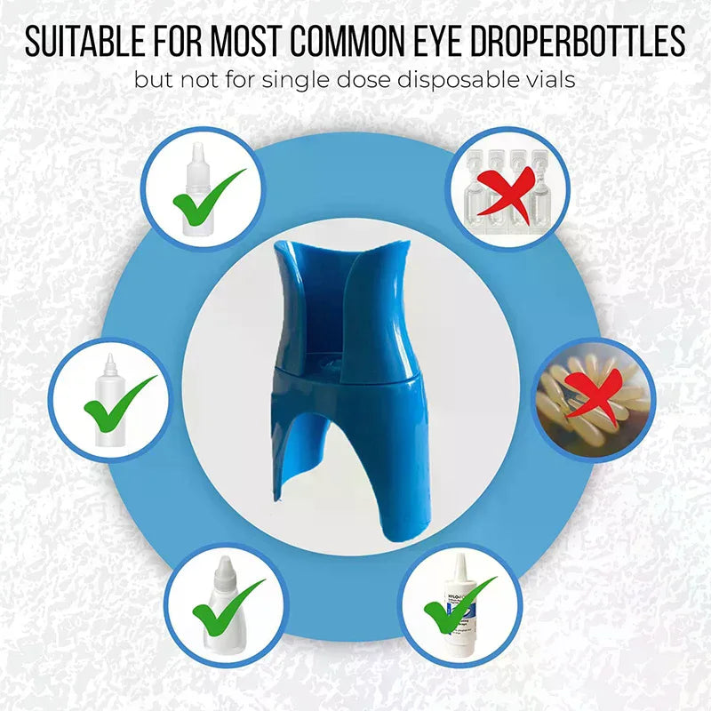 Eye Drop Applicator & Bottle Holder | Precise Drop Guide Aid Eye Drop Applicator QXL