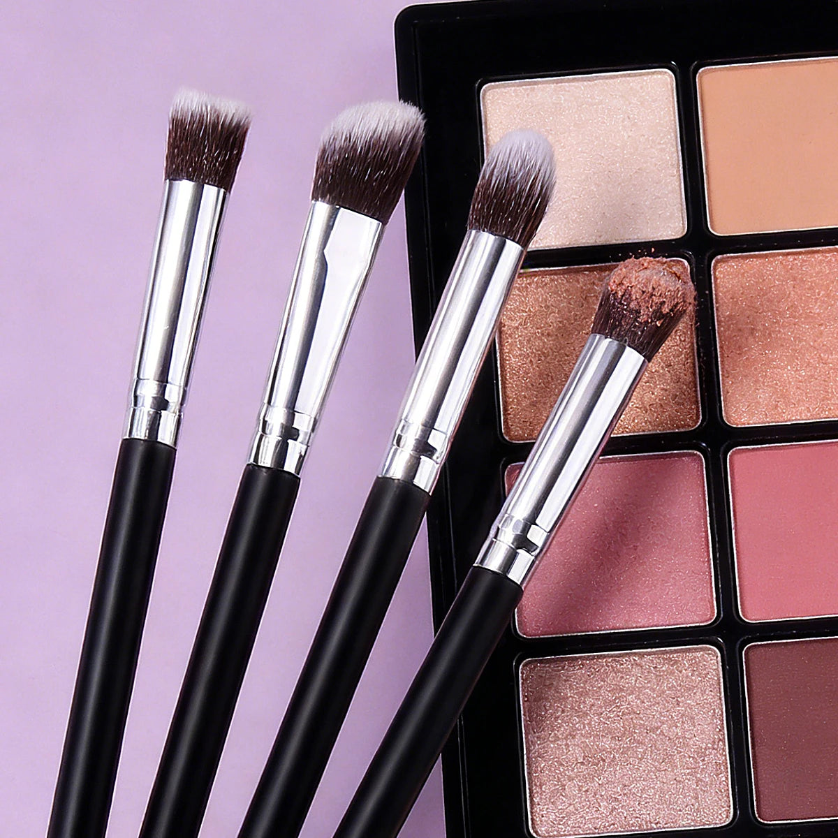 KOSSHOW 4-Piece Eye Makeup Brush Set – Eyeshadow & Brow Eye Makeup Brush Set QXL