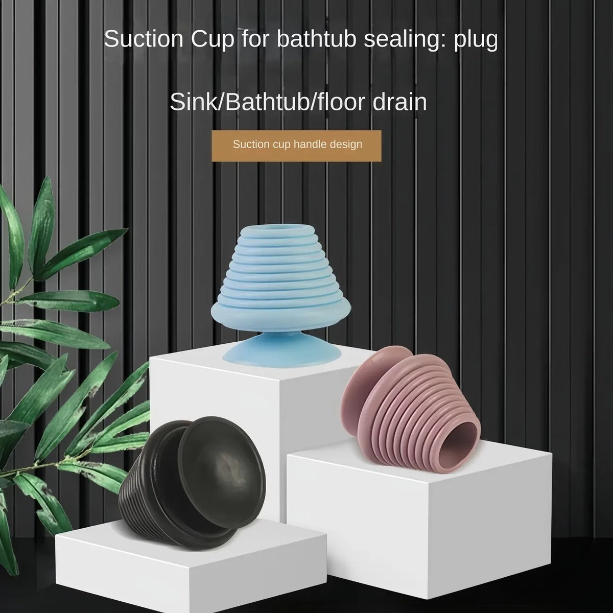 2-Pack Universal Suction Cup Drain Stopper – Bathtub & Sink Drain Stopper QXL