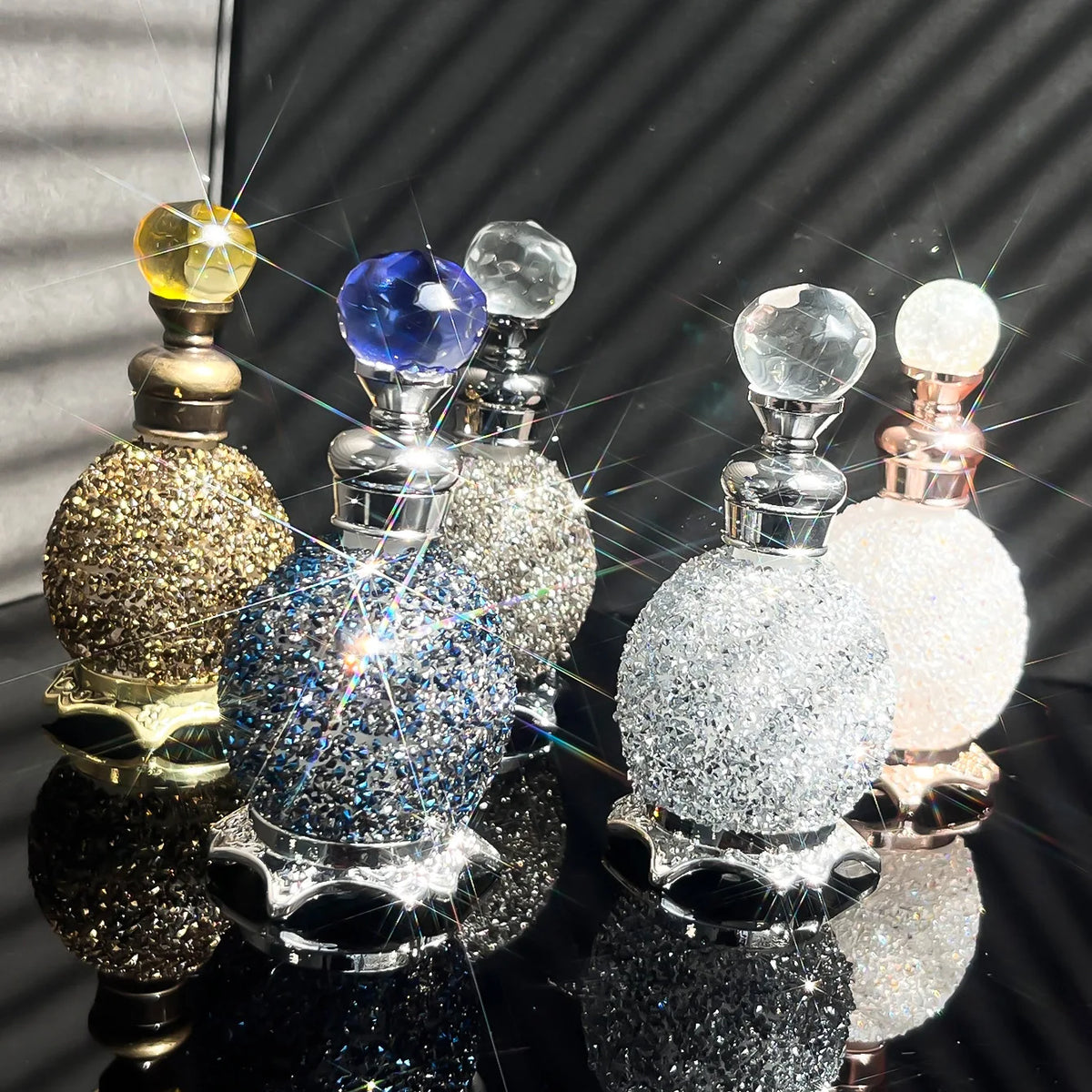 15ml Crystal Luxury Perfume Bottle | Vintage Glass Refillable Perfume Bottle QXL