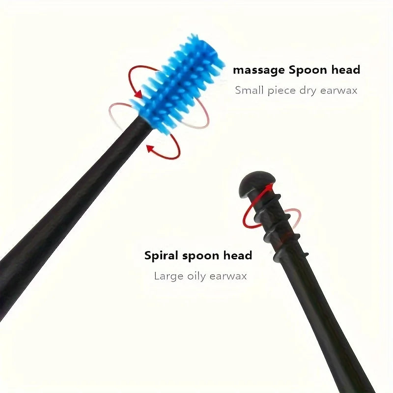 Double-Ended Earpick | Silicone Brush Ear Cleaning Tool Ear Cleaning Tool QXL