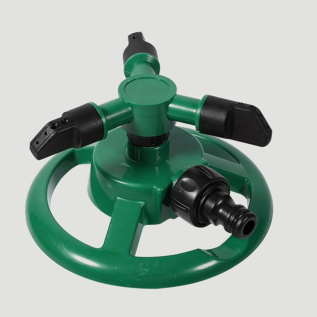 360° Rotating 3-Arm Disc Lawn Sprinkler | Large Area Garden Garden Sprinkler QXL Green