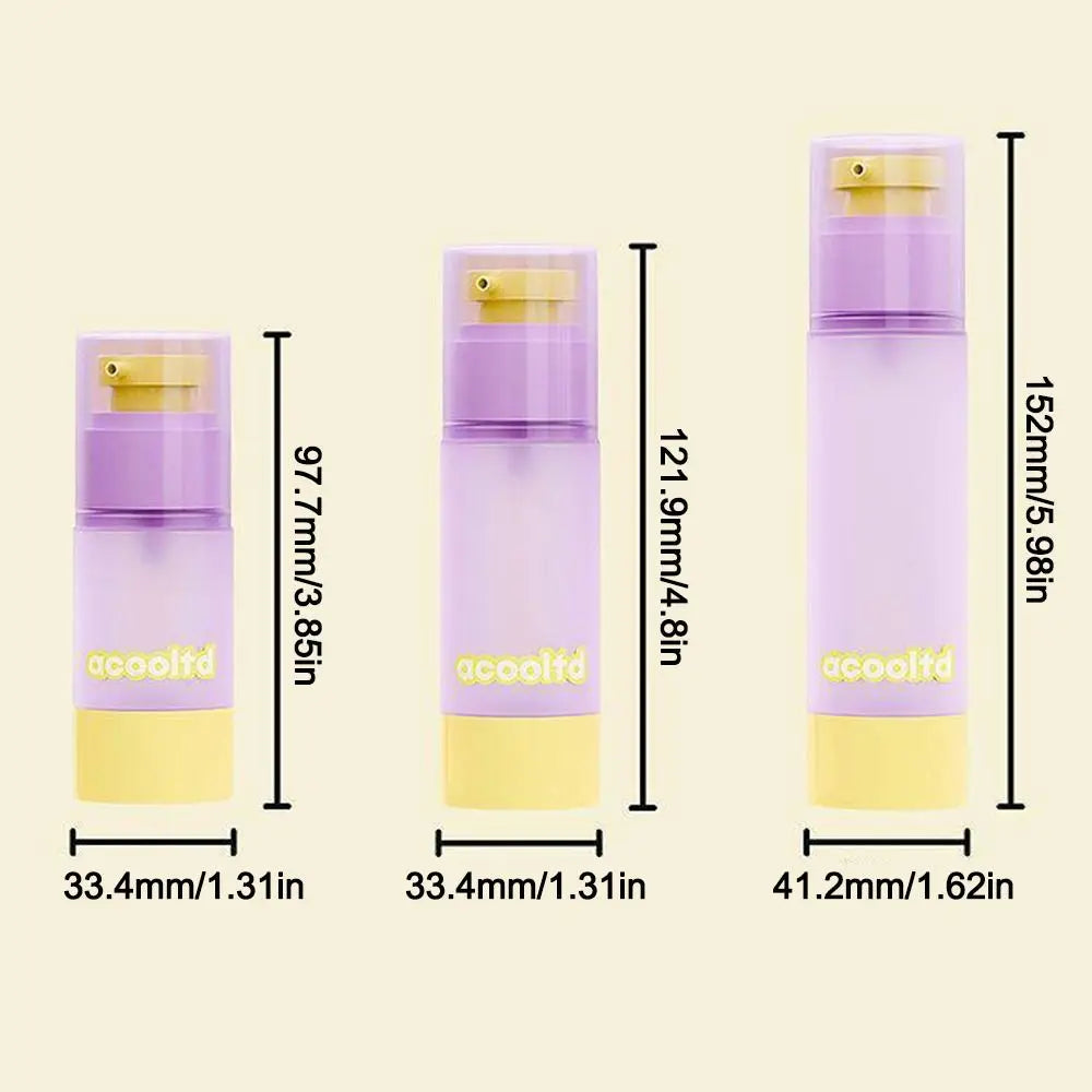 Travel Vacuum Pump Bottles 30ml & 80ml | Refillable Skincare Travel Pump Bottle QXL