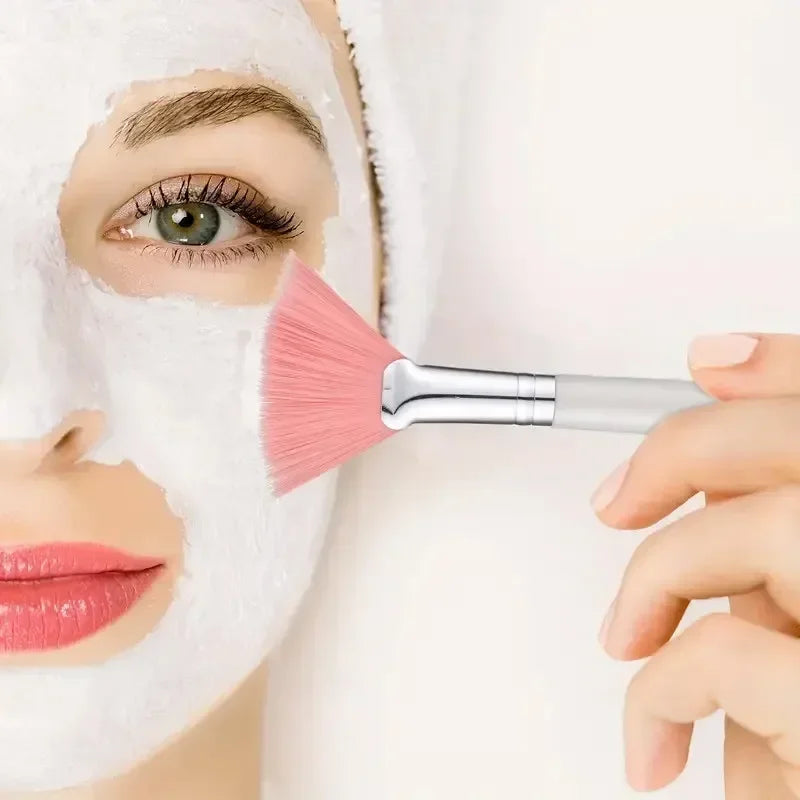 Fan Shape Face Mask Applicator Brushes | 3, 6 or 12 Pack Face Mask Brush Set QXL