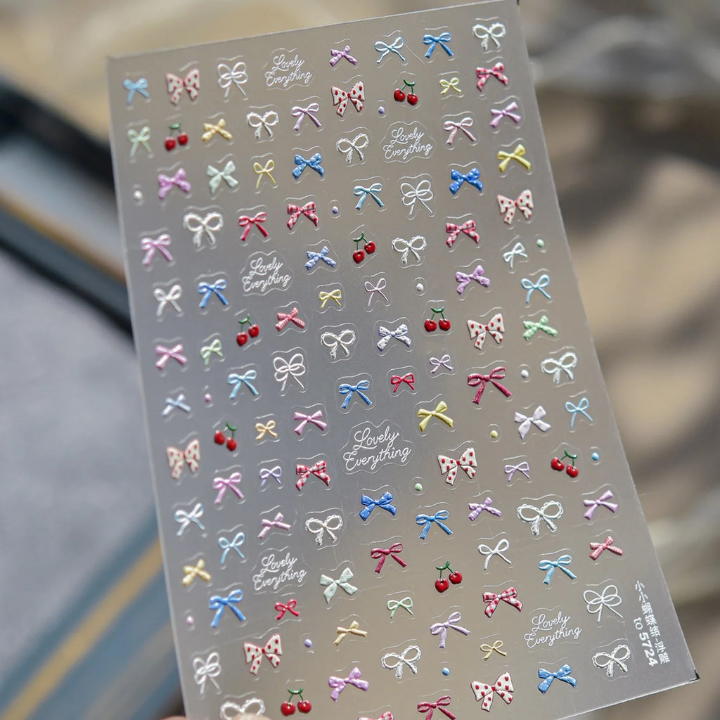 5D Pearl Bow Self-Adhesive Nail Stickers | Nail Decals Nail Art Stickers QXL to5724
