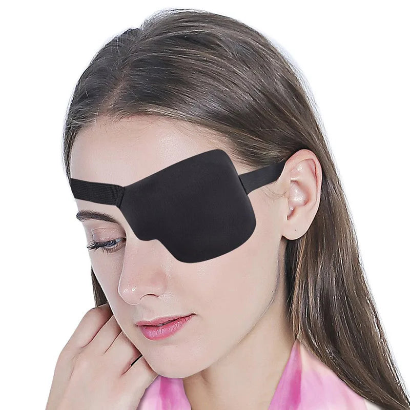 3D Foam Concave Eye Patch | Adjustable Black Eyeshade Eye Patch QXL Left
