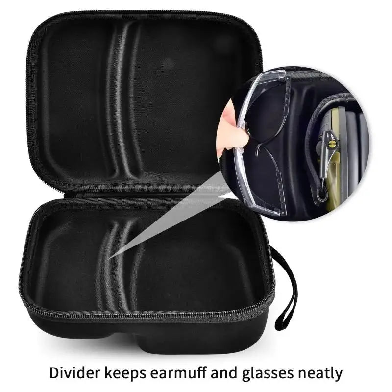 EVA Hard Shell Storage Case for Shooting Earmuffs Earmuff Storage Case QXL
