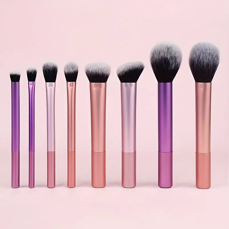 8-Piece Makeup Brush Set – Foundation, Blush & Eyeshadow Makeup Brush Set QXL set