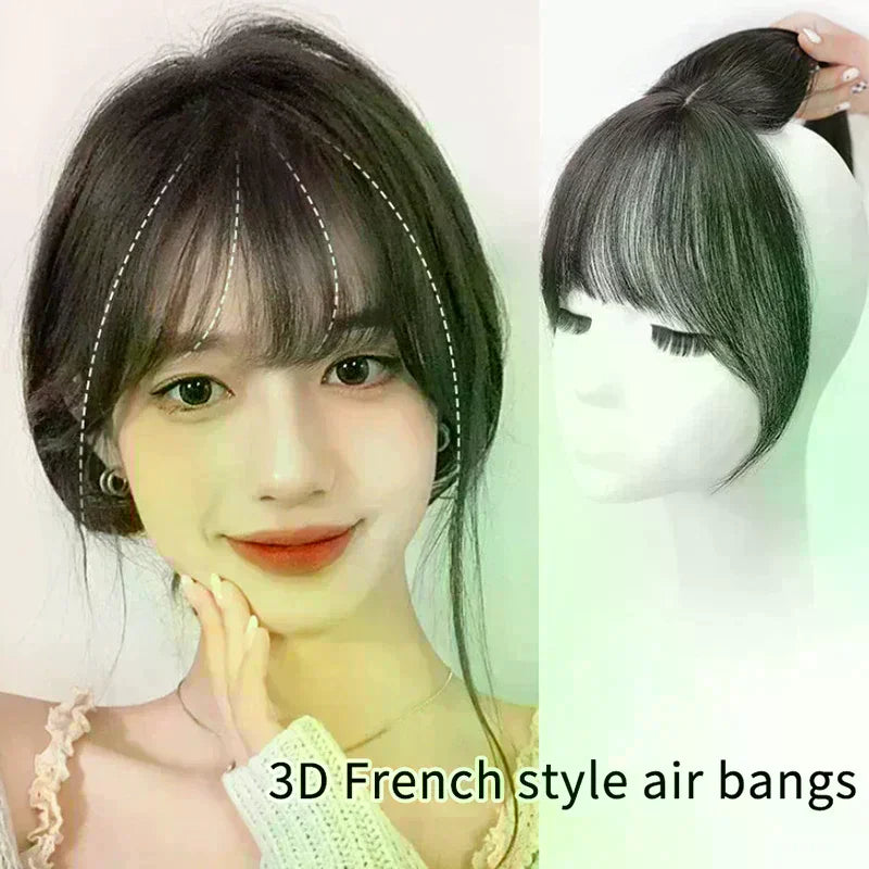 French Style Synthetic Fake Bangs Clip-In Hairpiece Clip-In Bangs Hairpiece QXL