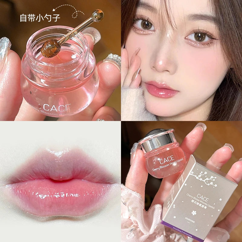CACE Honey Cherry Lip Oil Balm | Clear Moisturizing Lip Gloss Lip Oil Balm QXL