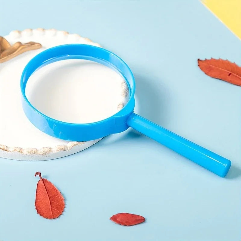 Mini Colorful Handheld Magnifying Glass for Kids & Seniors Handheld Magnifier QXL BLUE