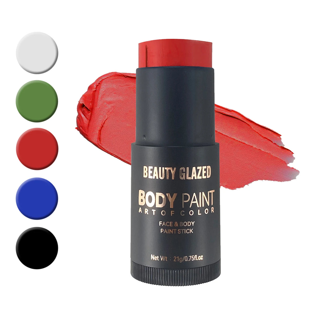 Neon Face Paint Crayon | UV Glow Body Paint Stick for Parties Face & Body Paint QXL RED