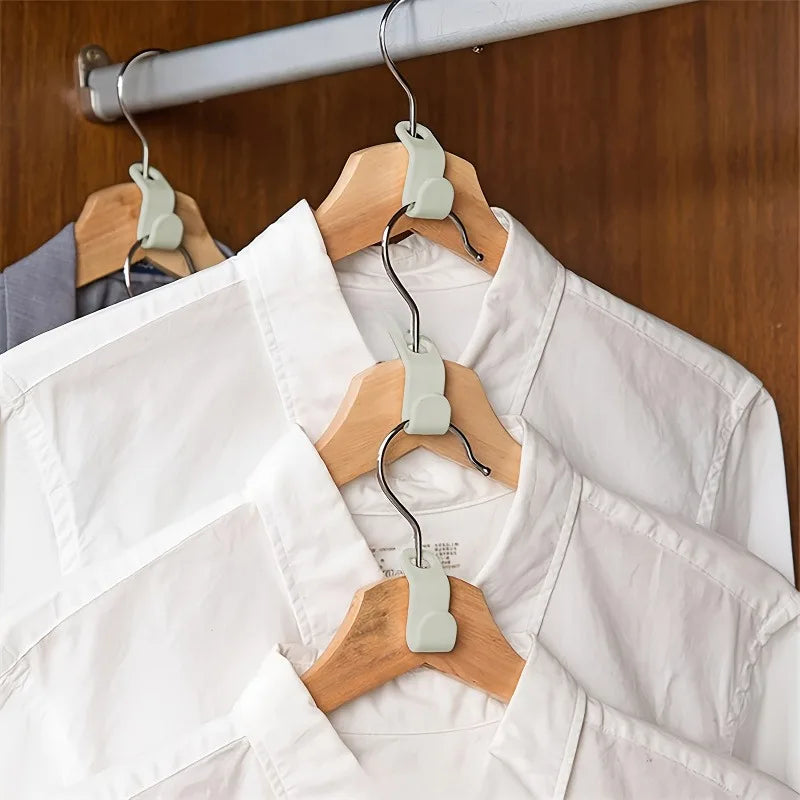10-Pack Stackable Clothes Hanger Connectors | Space-Saving Hanger Connector Hooks QXL