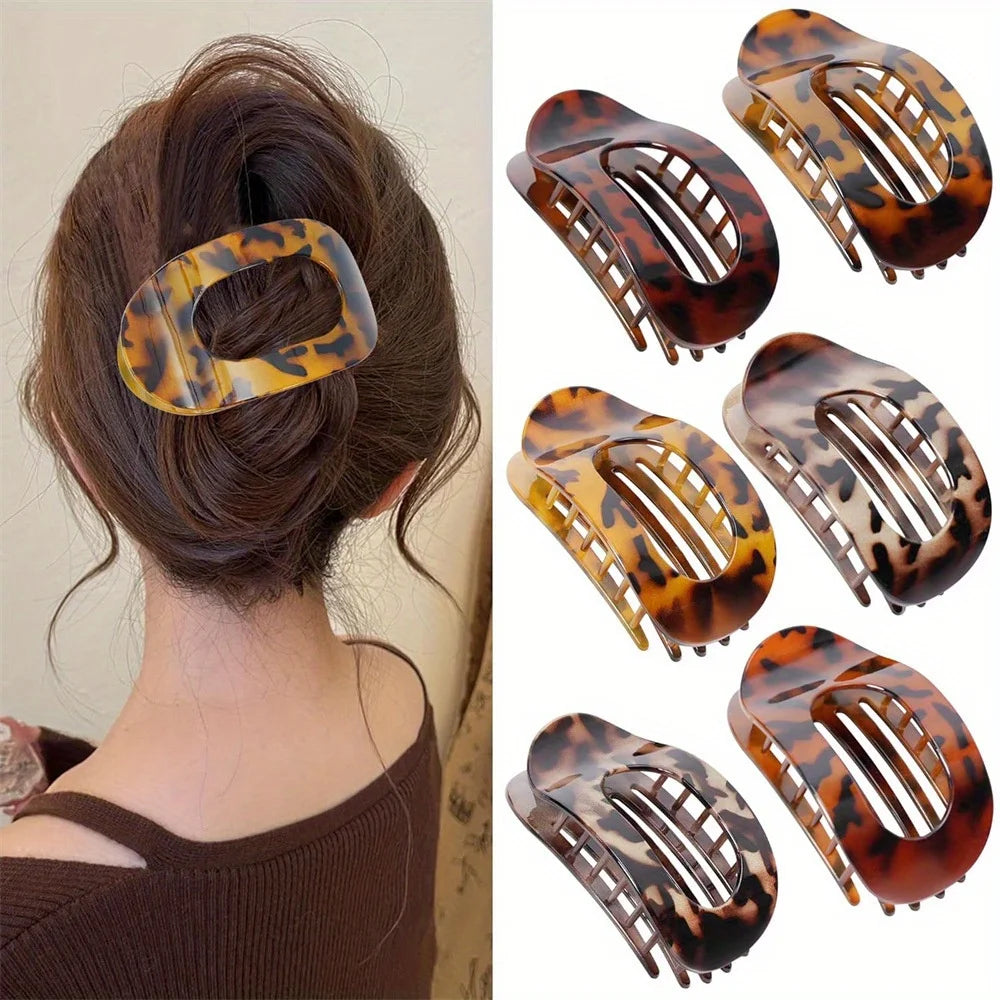 4-Pack Matte Oval Hair Clips | Minimalist Barrettes for Thick Hair Hair Barrette Clips QXL
