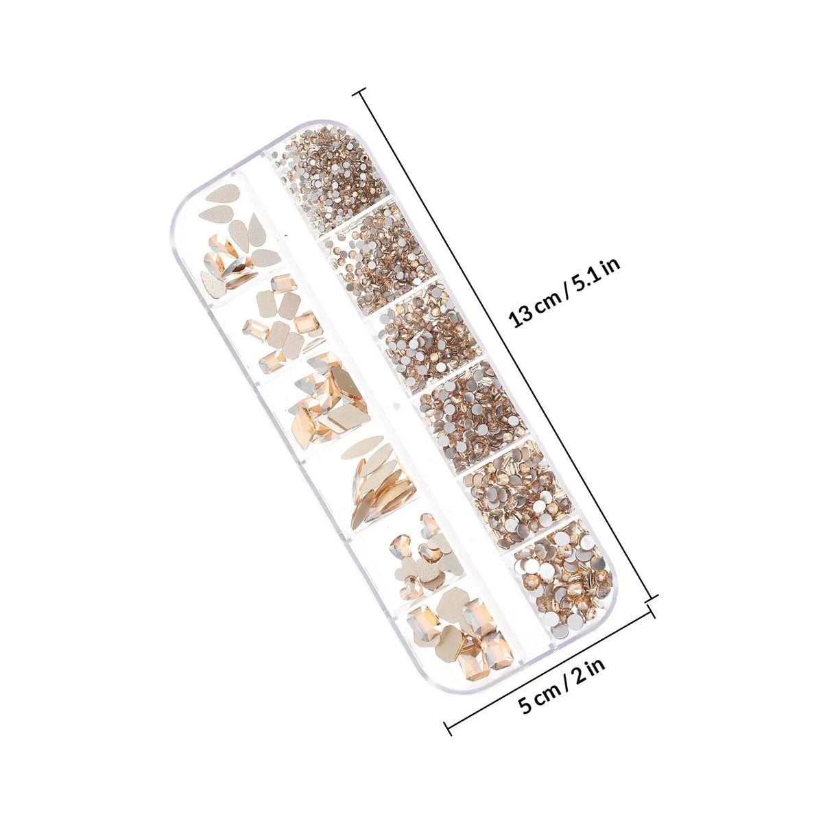 Color Glass Nail Rhinestone Charms Box | DIY Manicure Nail Rhinestone Charms QXL