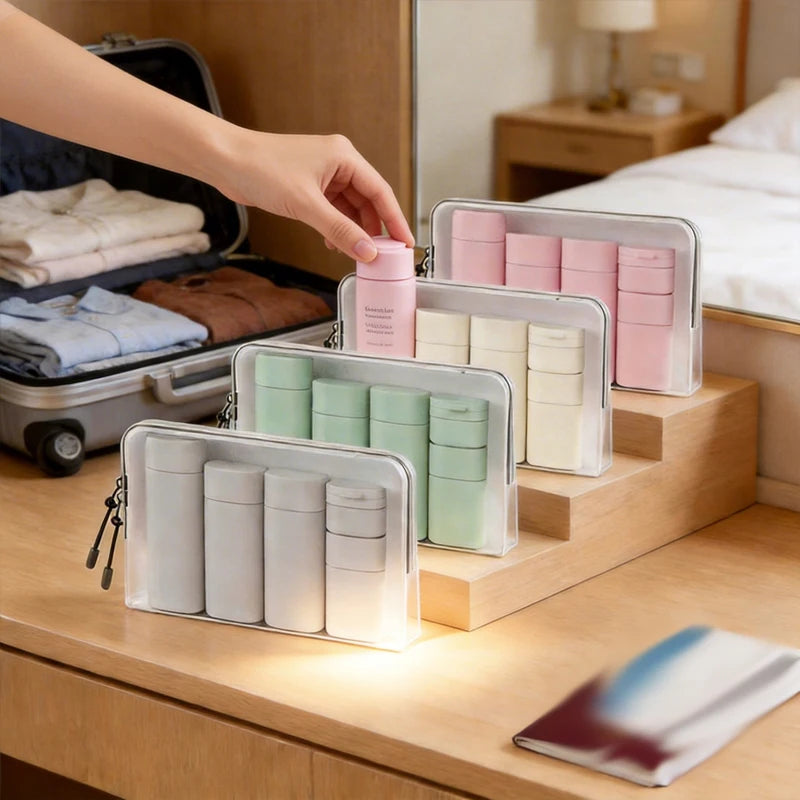 5-Piece Travel Refillable Bottle Set | 15–100ml Containers Travel Bottle Set QXL