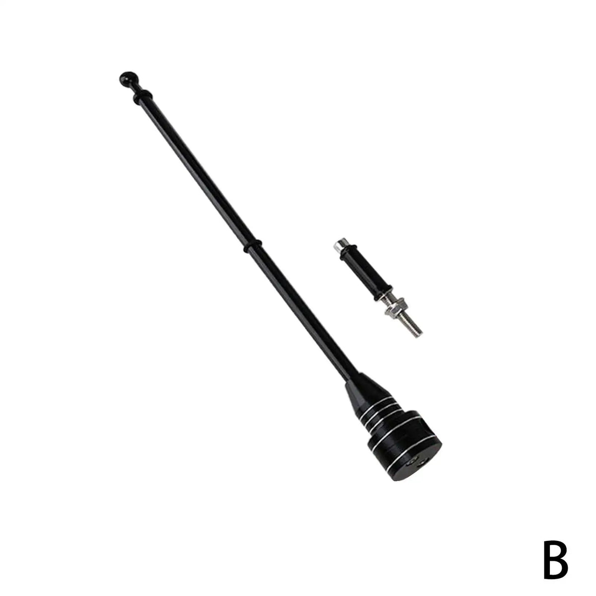Motorcycle Luggage Rack Flag Pole Mount | Chrome & Black Motorcycle Flag Mount QXL Black