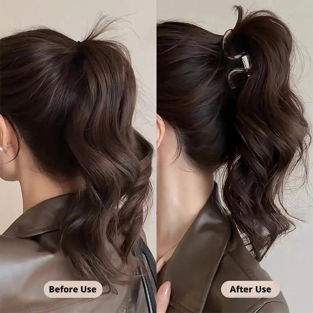 Women's S-Wave Claw Clip | Elegant Wavy Hair Catch Hair Claw Clip QXL