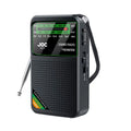 Portable AM/FM/SW Rechargeable Pocket Radio – Earphone Jack Portable Pocket Radio QXL Black