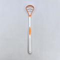Dual-Sided Silicone Tongue Scraper & Brush | YOVIP Tongue Scraper QXL Orange