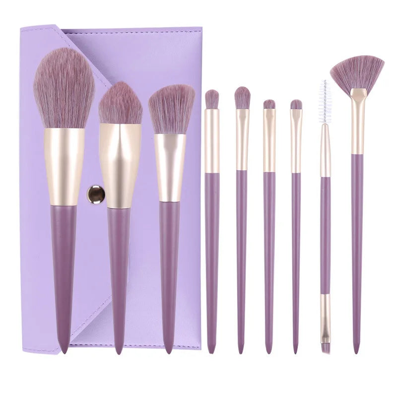 Zoreya 9-Piece Makeup Brush Set | Purple Sweet Potato Series Makeup Brush Set QXL