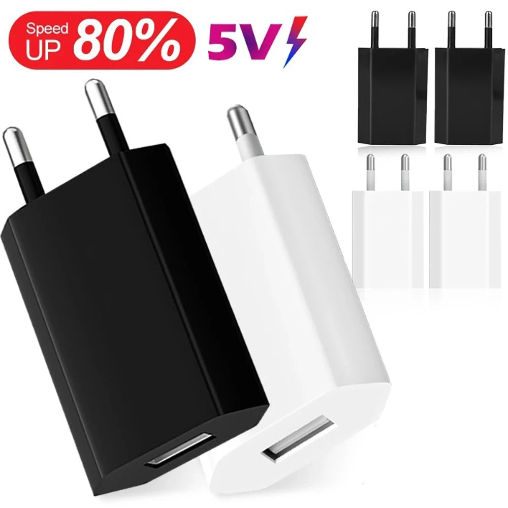 EU Plug USB Wall Charger 5V 1A | Universal Power Adapter USB Wall Charger QXL
