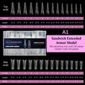 280-Pc Dual Nail Forms | 14 Sizes Coffin & Almond Extensions Nail Extension Forms QXL A1