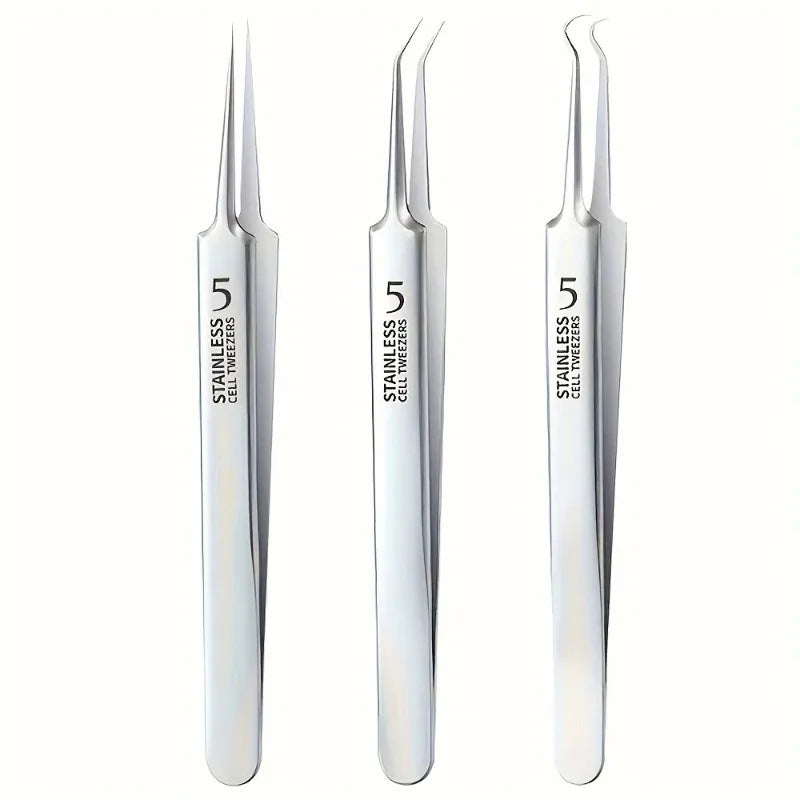 Stainless Steel Blackhead Extractor Set | 1/3 Pcs Comedone Tool Blackhead Extractor Set QXL