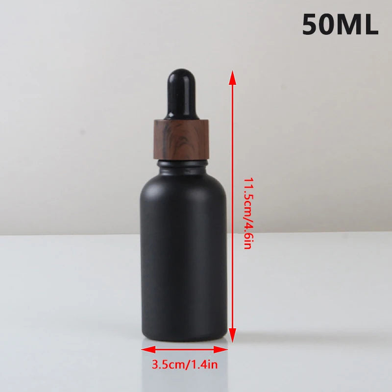 Frosted Black Glass Dropper Bottle | Essential Oil & Serum Glass Dropper Bottle QXL 50ML