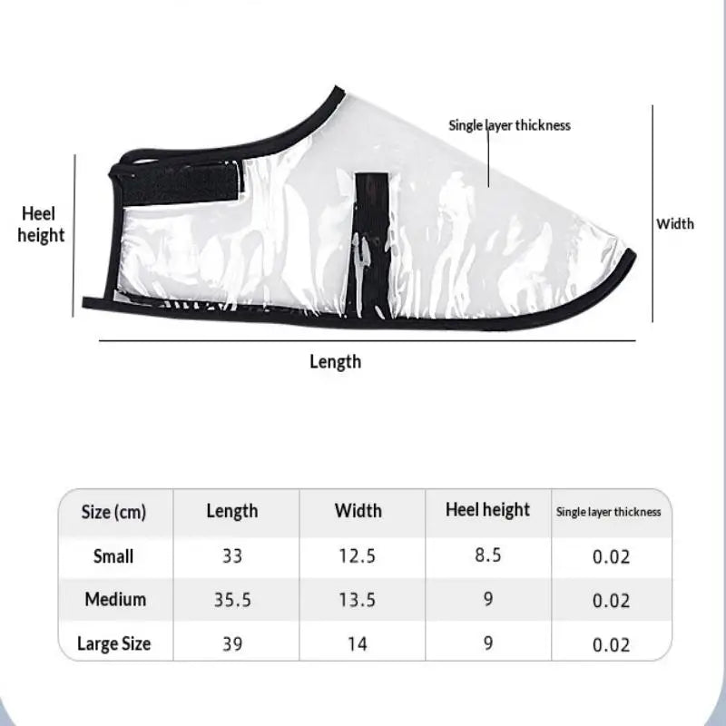 Transparent Barber Shoe Covers – Hair Catcher PVC 1 Pair Barber Shoe Covers QXL M