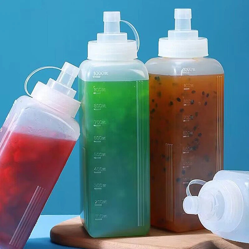 Squeeze Sauce Bottles 600–1000ml | Large Mouth Condiment Condiment Squeeze Bottle QXL