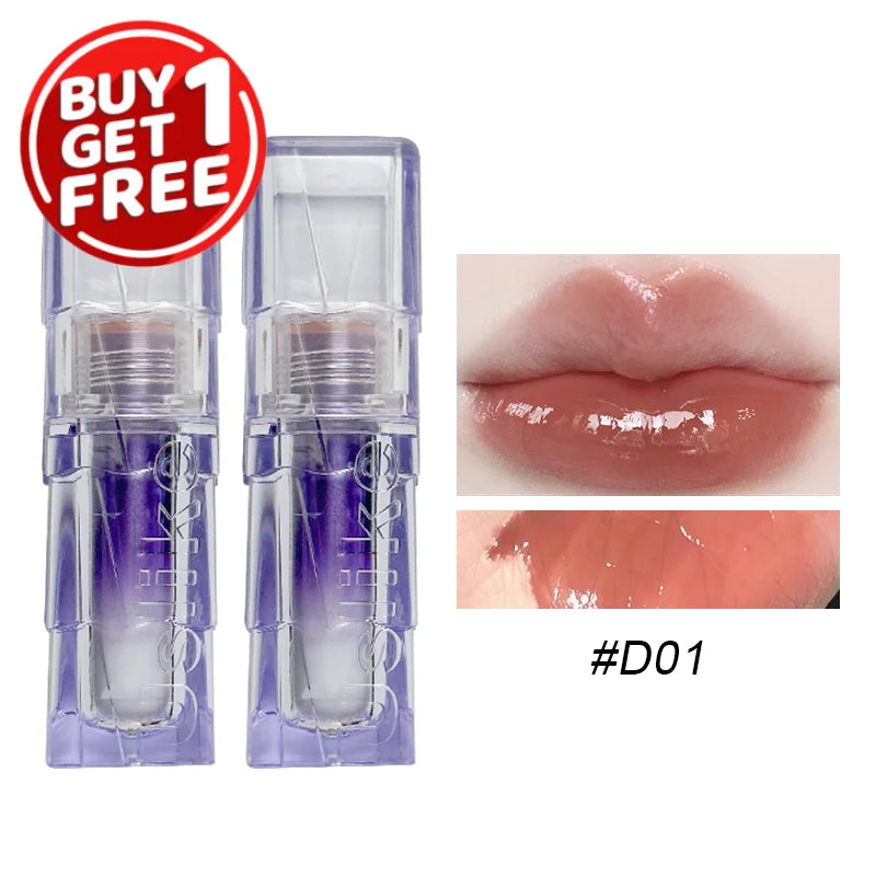 2-Pack Glitter Mirror Lip Gloss | 7 Colors Shimmer Hydrating Shimmer Lip Gloss QXL 01