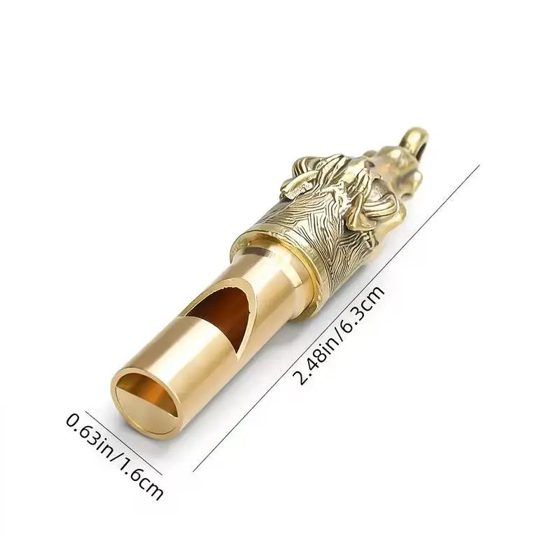 Brass Horse Whistle | High-Pitch Emergency Signal Outdoor Emergency Signal Whistle QXL