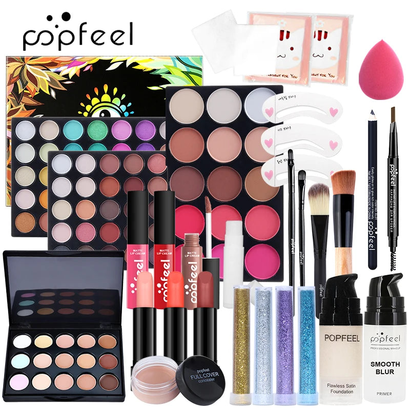 POPFEEL All-in-One Full Face Makeup Kit | 3 Set Options Full Face Makeup Kit QXL