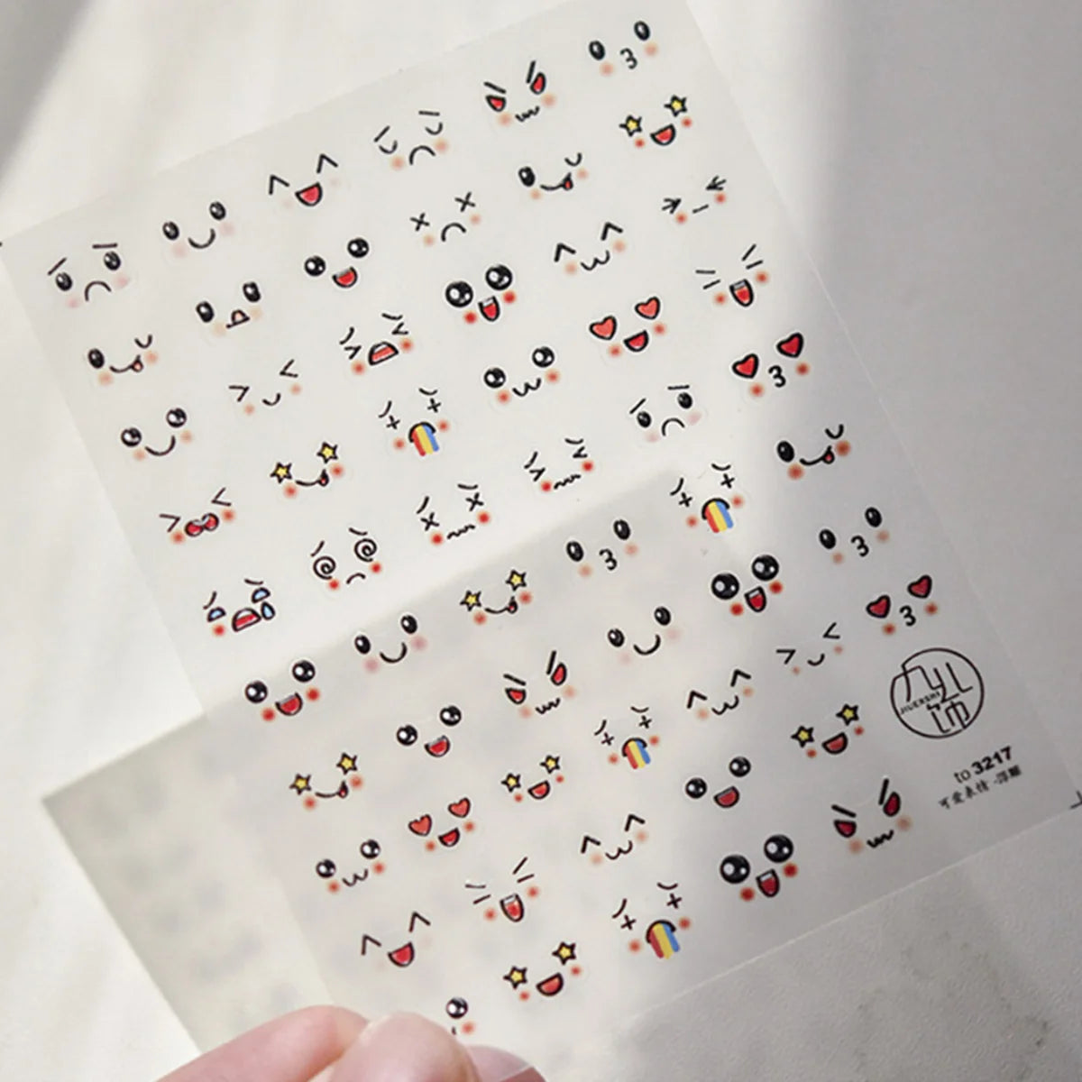 5D Kawaii Smile Nail Art Stickers | Self-Adhesive Decals Nail Art Stickers QXL