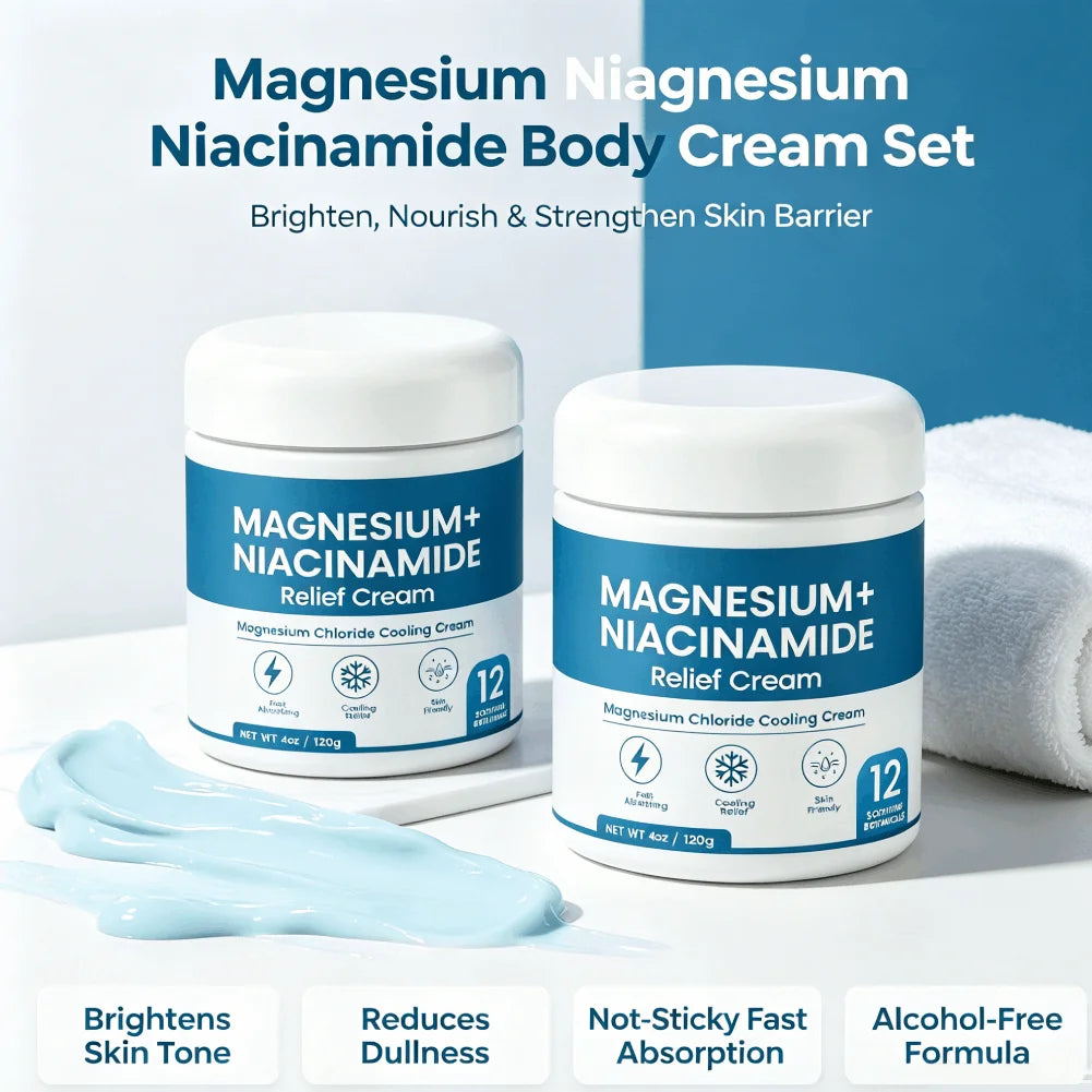 Niacinamide Magnesium Body Cream – Hydrating Lotion, All Skin Body Moisturizer Cream QXL