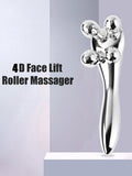 4D Y-Shape Facial Roller | Face, Eye & Neck Massager Silver Facial Massage Roller QXL 1 pc
