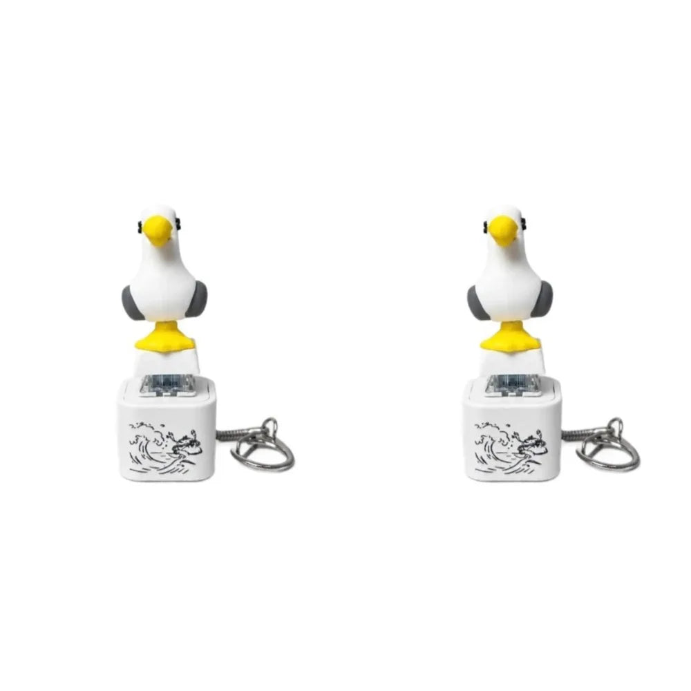 Seagull MINE Button Keychain – LED Flash & Sound Fidget Toy Novelty Fidget Keychain QXL 2pcs rechargeable
