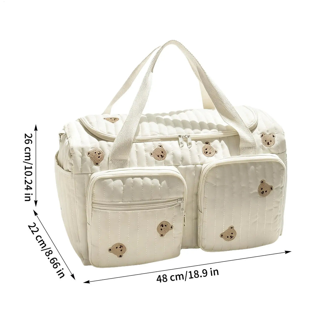 Large Cartoon Bear Diaper Bag Backpack | Momma Nappy Pouch Diaper Bag Backpack QXL