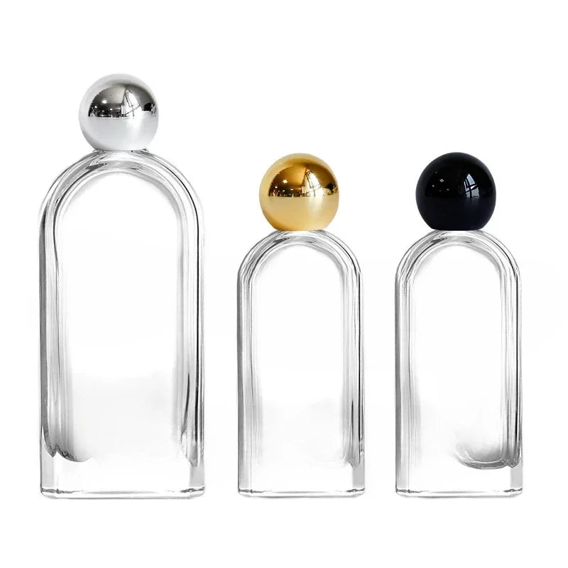 30ml & 100ml Refillable Glass Perfume Spray Bottle | Portable Perfume Spray Bottle QXL 100ml gold cap
