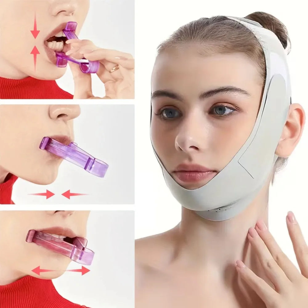 2-Pack V-Line Face Lifting Straps | Jaw & Chin Contouring Face Lifting Strap QXL