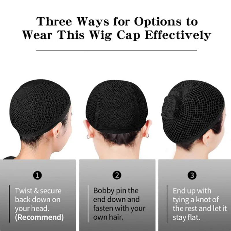 Stretch Mesh Wig Cap | Black Hair Net for Wig Making Wig Cap QXL