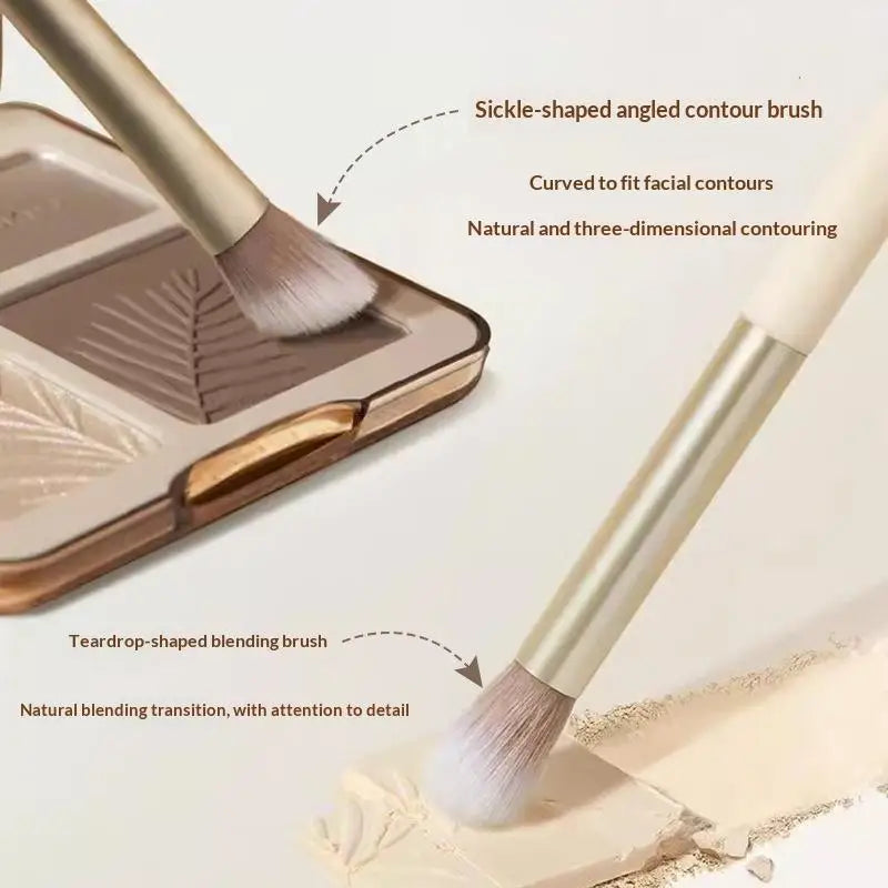 Dual-Ended Contour Brush – Eyeshadow & Face Sculpting Contour Makeup Brush QXL