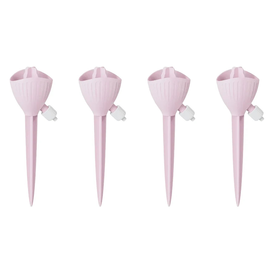4-Pack Automatic Plant Watering Spikes | Adjustable Drip Plant Watering Spikes QXL 4Pcs Pink