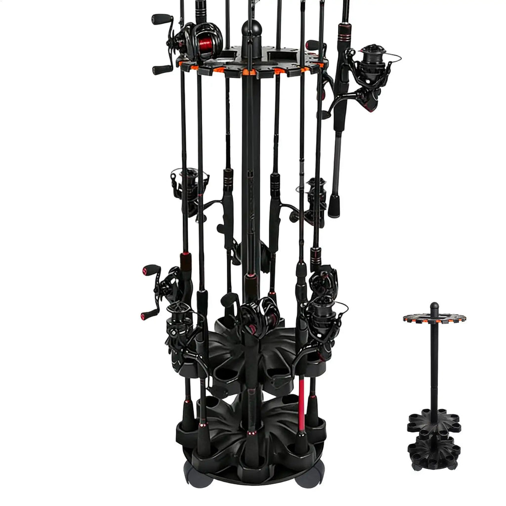 Floor-Standing Rotating Fishing Rod Holder & Display Stand Fishing Rod Stand QXL