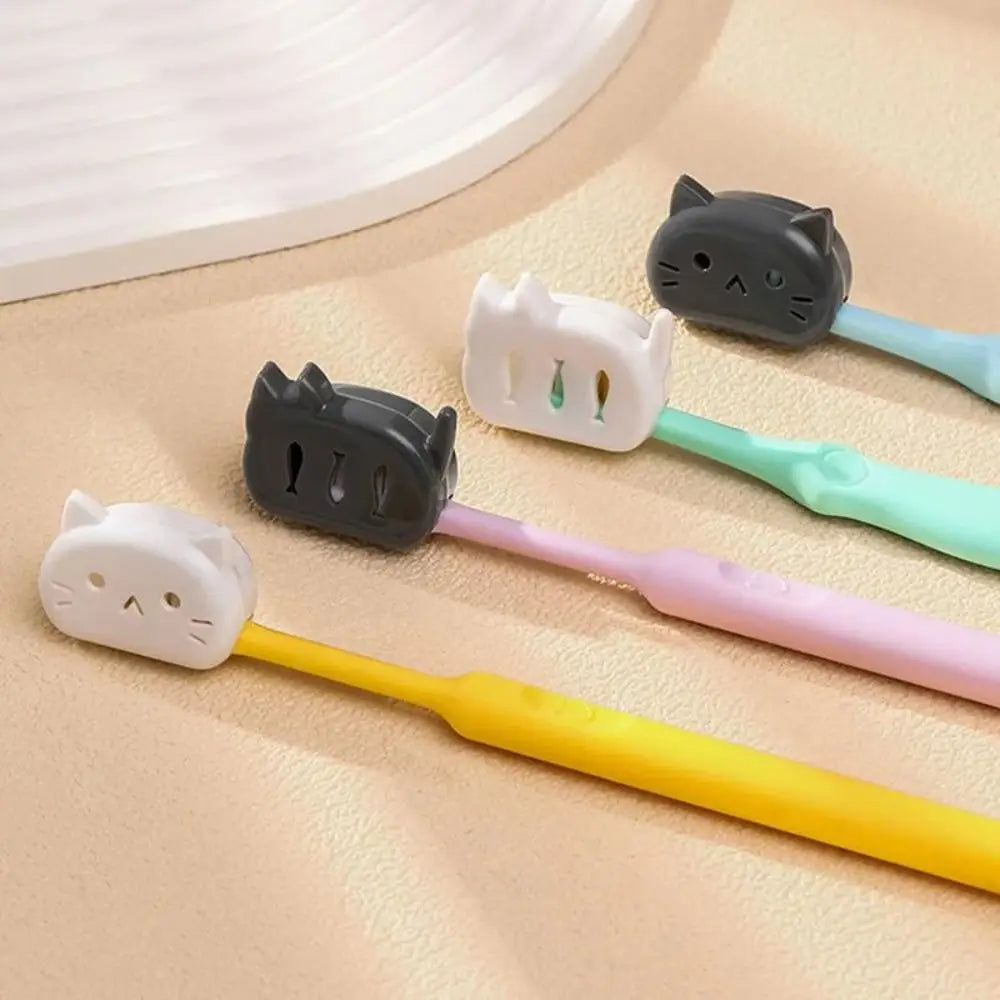 4-Pack Cat Shape Toothbrush Head Covers – Dustproof Case Toothbrush Head Cover QXL